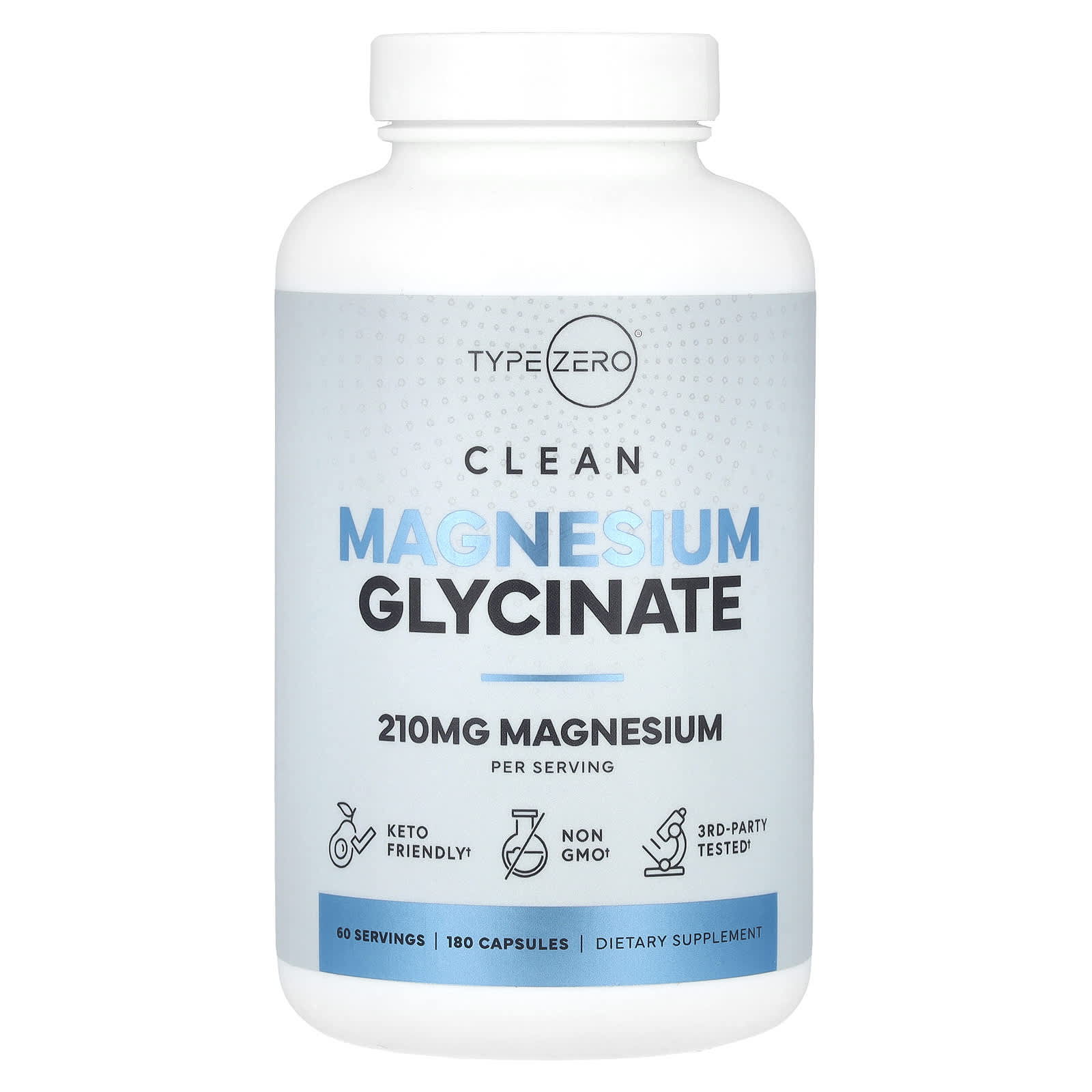 

Clean, Magnesium Glycinate, 180 Capsules (70Mg per Capsule)