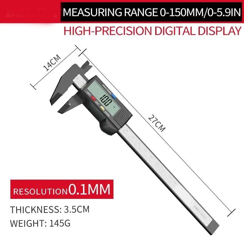 

Цифровой электронный штангенциркуль 150 мм 0,1 м Цифровой измерительный инструмент, Штангенциркуль, Микрометр Измерительный Специальный штангенциркуль