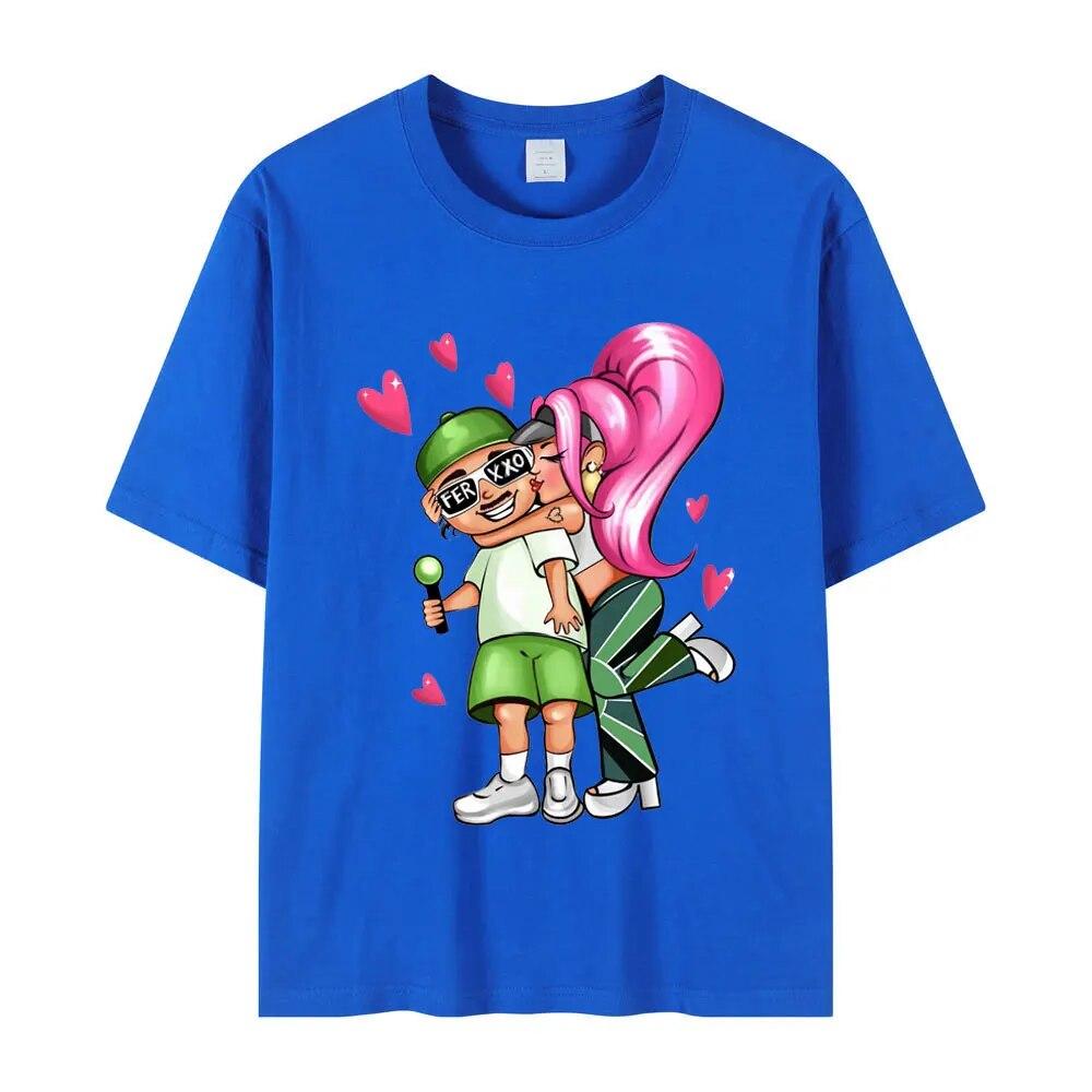 2023 Feid Ferxxo Tour Potisk Trička Unisex Dámská Letní Módní Estetická Trička Street Hip Hop Oversized Tričko s Krátkým Rukávem