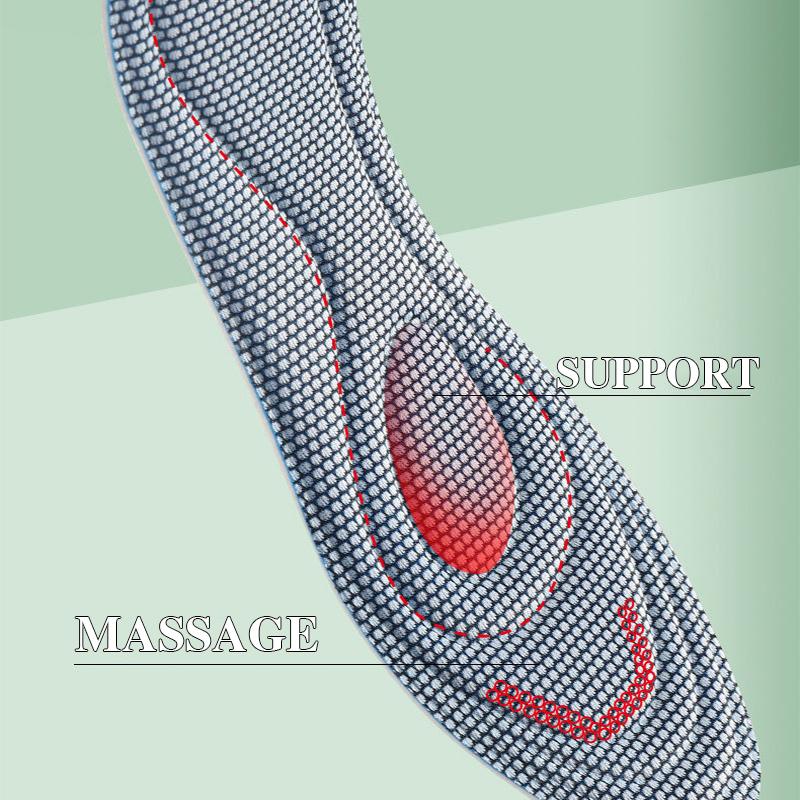 Foot Acupressure Insole Men Women Soft Breathable Sports Cushion Inserts Sweat-absorbing Deodorant Orthopedic Shoe Sole