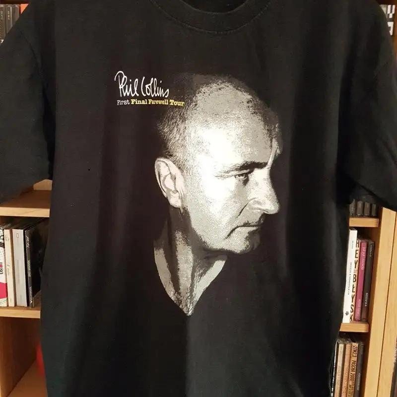 Phil Collins Black T Shirt Cotton Full Size S 5XL