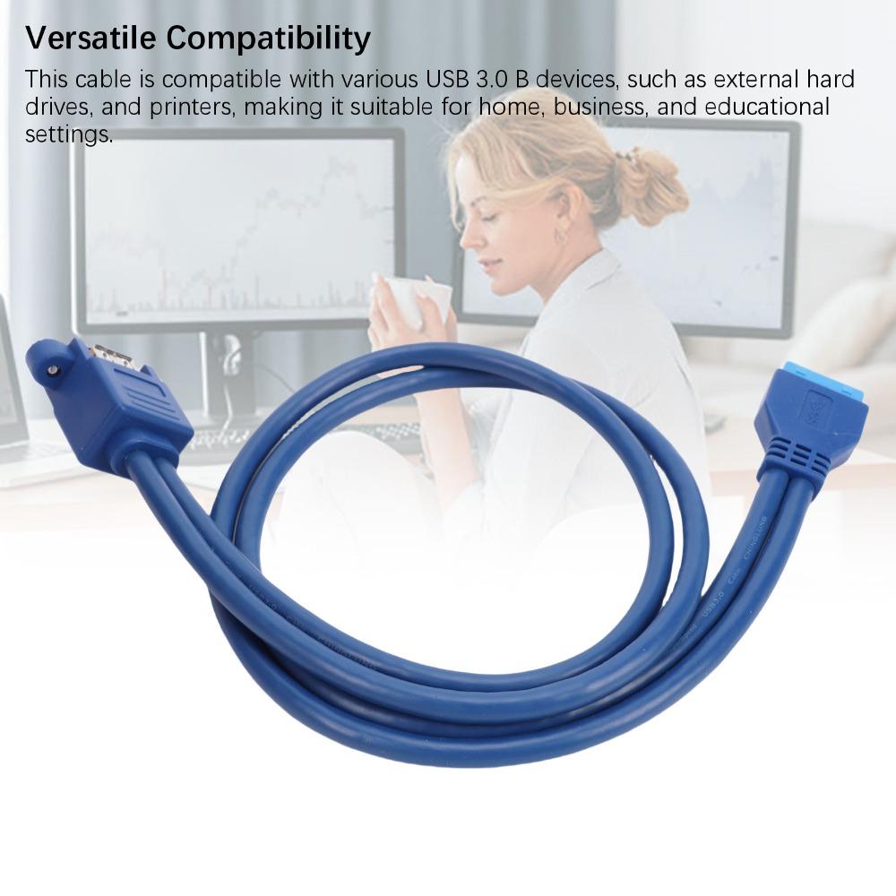 50cm USB 3.0 Extension Cable Dual Ports Panel Cable Motherboard Extension Cable  PC Building