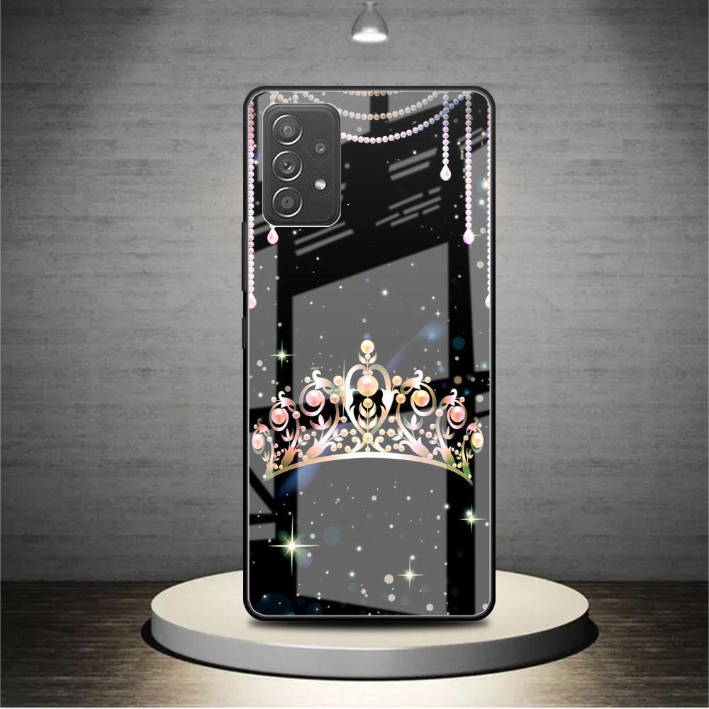 

Стеклянный чехол для Samsung Galaxy A52 A71 A50 A51 A70 A21s A31 A72 A10 A12 A30 A22 5G, чехол для телефона, милая мама, королева, принцесса Samsung A03