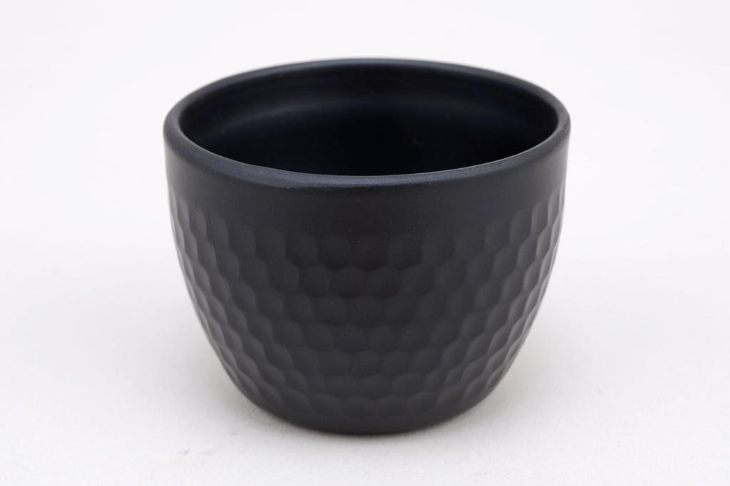 Titanium Hammered Sake Cup Black (Double Walled) PY-C019