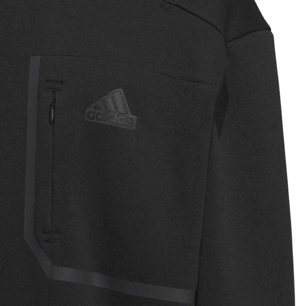 Adidas Sportswear Pocket Sweatshirt Solid Logo Sports Casual Pullover Crewneck Men Sweatshirt Black IM9065