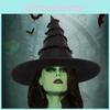 Halloween Witch Hat With Ruffled Lace Edge For Cosplay And Decorations Party