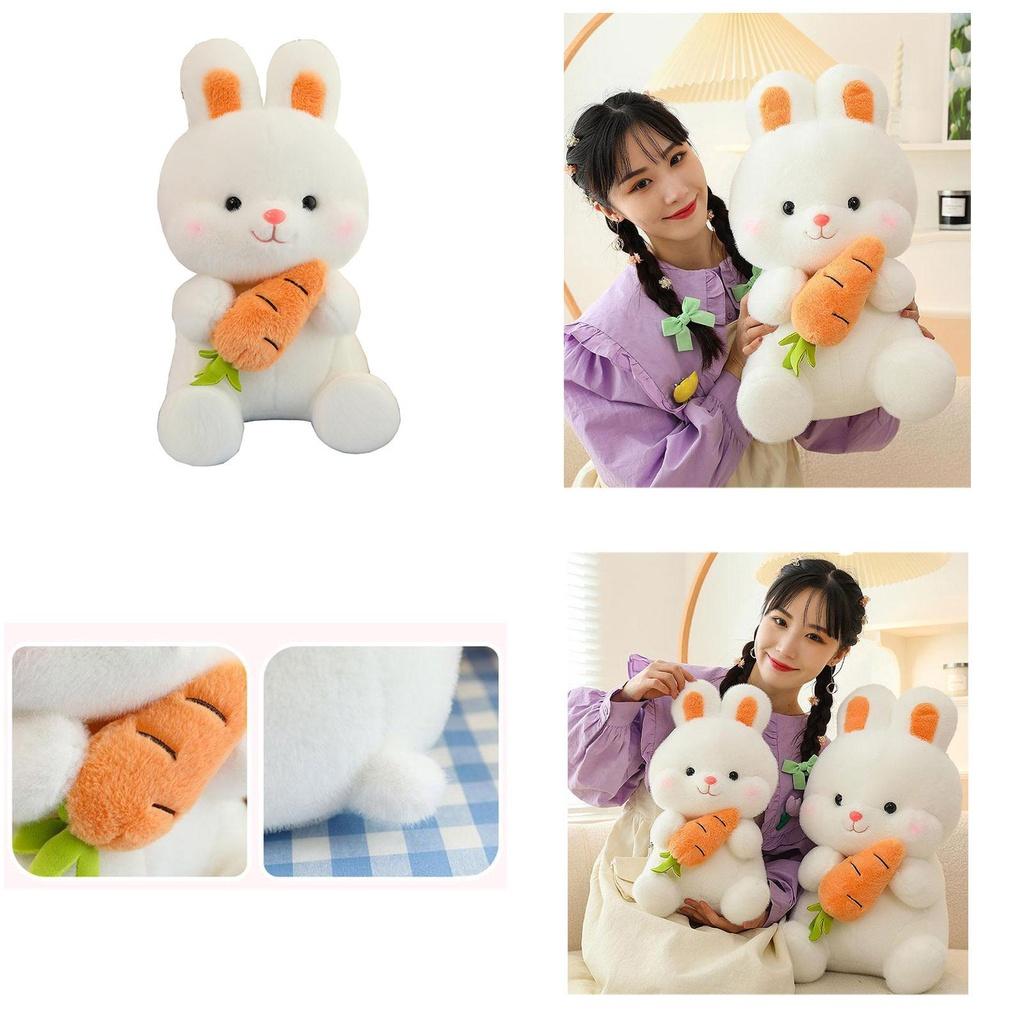 Rabbit Plush Toy Stuffed Animal Doll White Bunny Children's Birthday Gift Wholesale