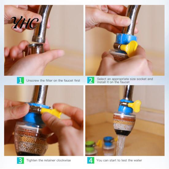 Faucet Filter Universal Interface 6 Layers Fine Filtering Water PP Reduce Impurities Tap Purifier for Home