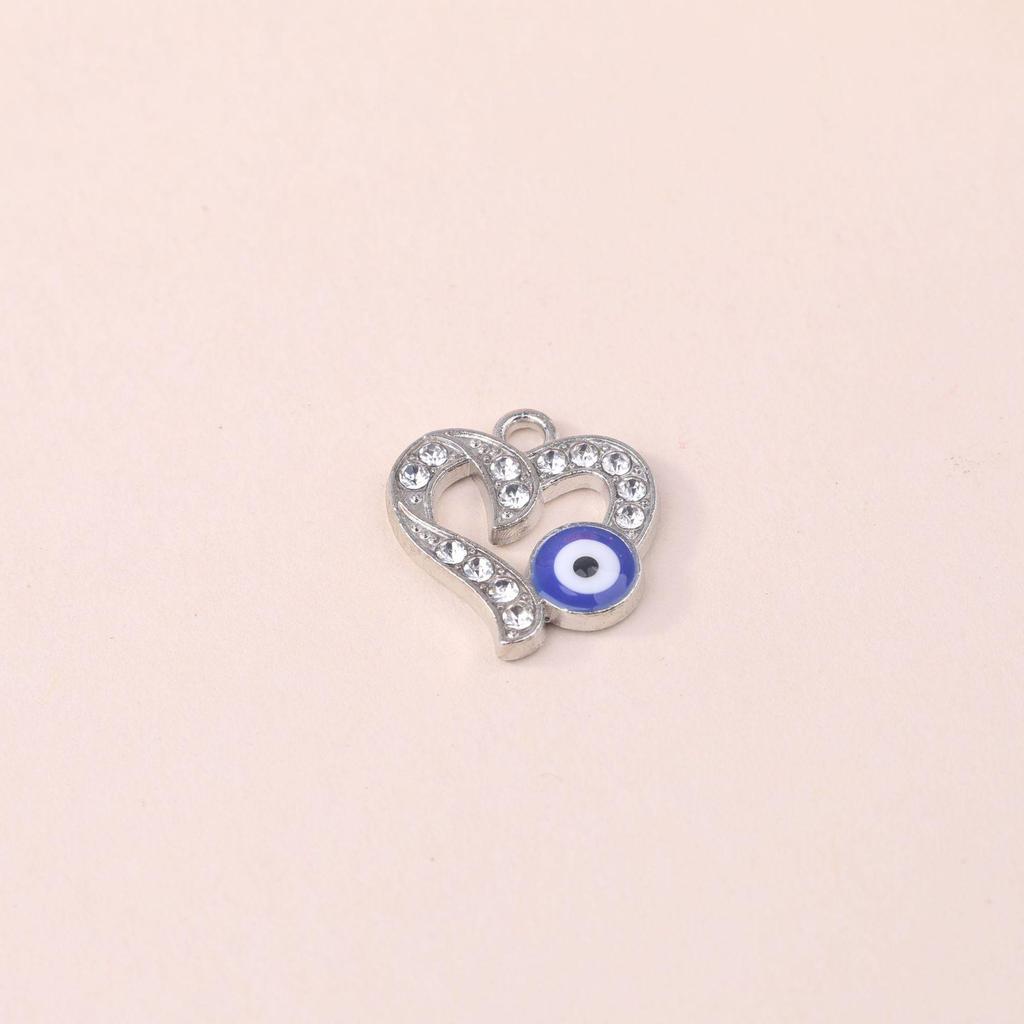 Rhinestone Devil Heart Eye Pendant for DIY Jewelry, Earrings, Necklace