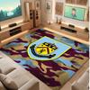 Burnley Football Print Crystal Velvet Rug, Comfortable Water Absorbent Non Slip Indoor Floor Carpet