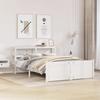 VidaXL Bed Frame with Headboard Without Mattress White 140x200 Cm 3306022