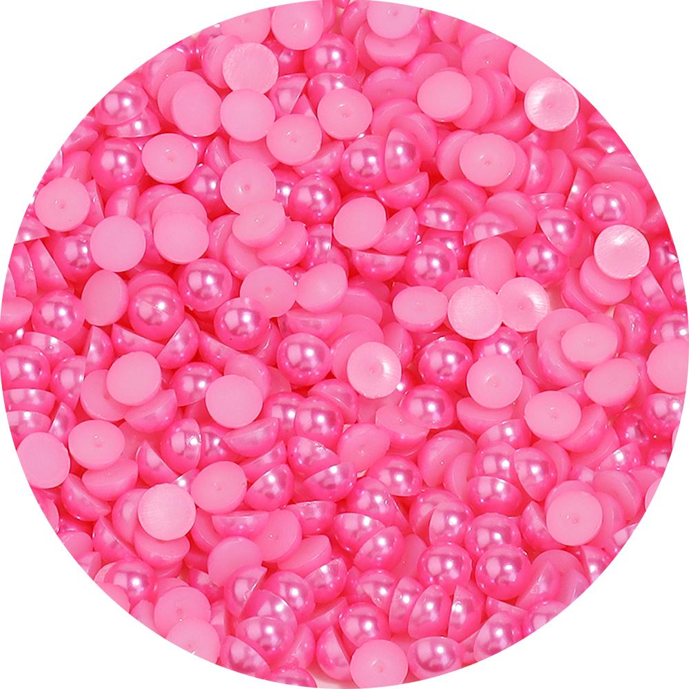 50-500Pcs ABS Imitation Pearls Beads Color Flat Back Cabochon Half Round Loose Bead for Crafts Garment Nail Art Jewelry Findings