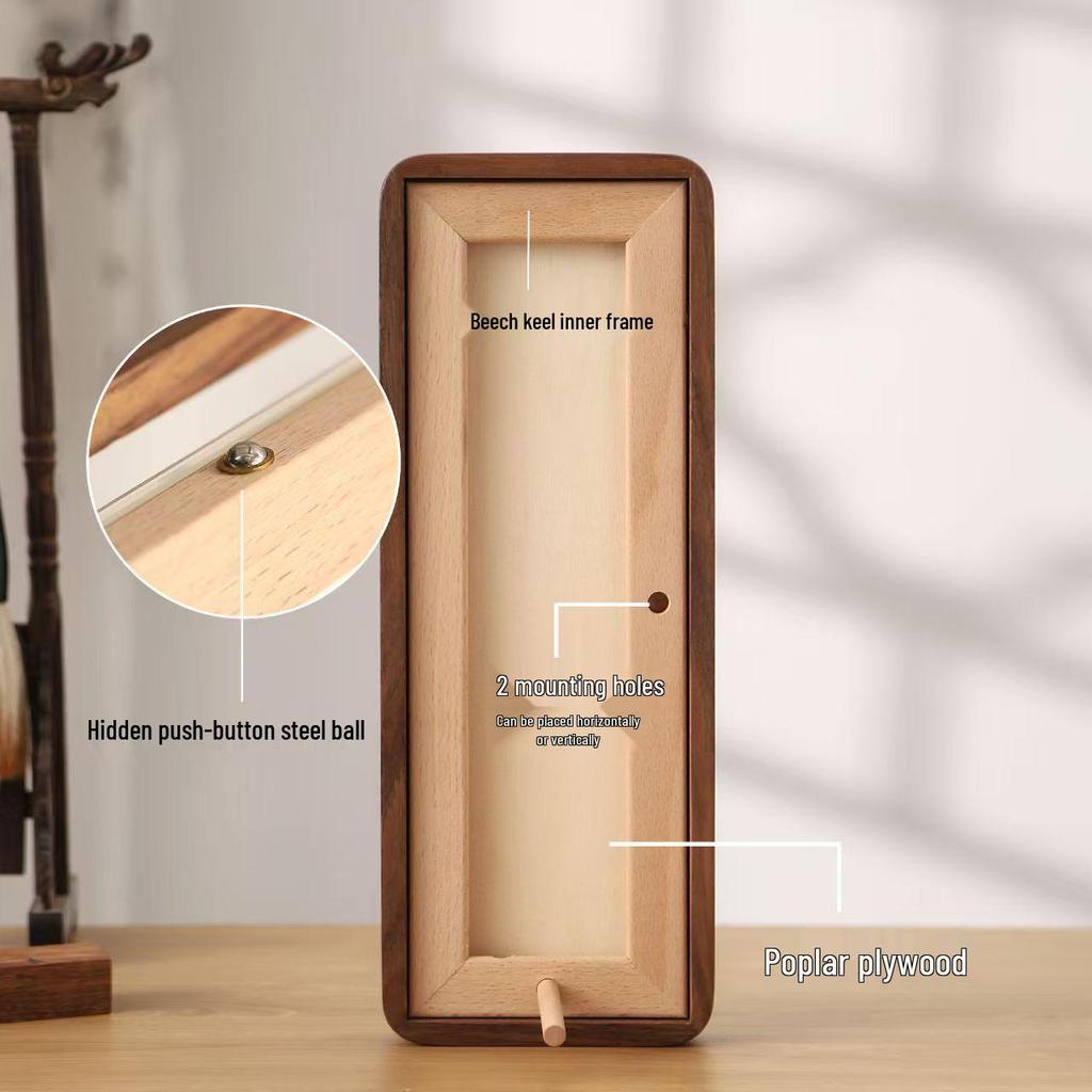Modern Solid Wood Photo Frame with Double Rounded Corners - Decorative Gift for Entryway or Hallway