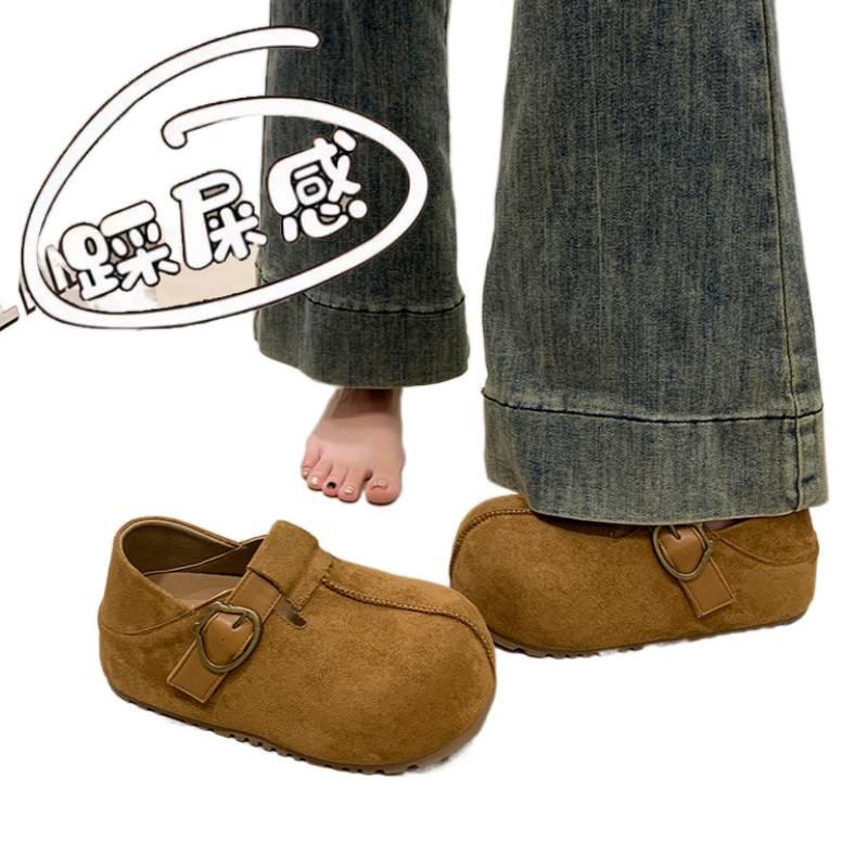 Thick-soled Inner Height-increasing Birkenstocks, New Autumn Can Be Stepped On Twice, Casual Toast Single Shoe Size