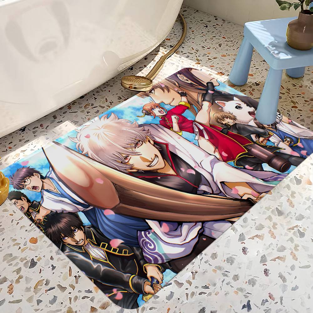 GINTAMA ANIME Bathroom Mat Anti-slip Absorb Water Long Strip Cushion Bedroon Mat Hotel Decor Mat