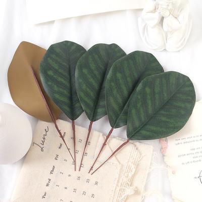 10Pcs Green Artificial Leaves Living Room Decoration Outdoor Garden Wedding Decor Christmas Party Anniversary Flower Arrangement