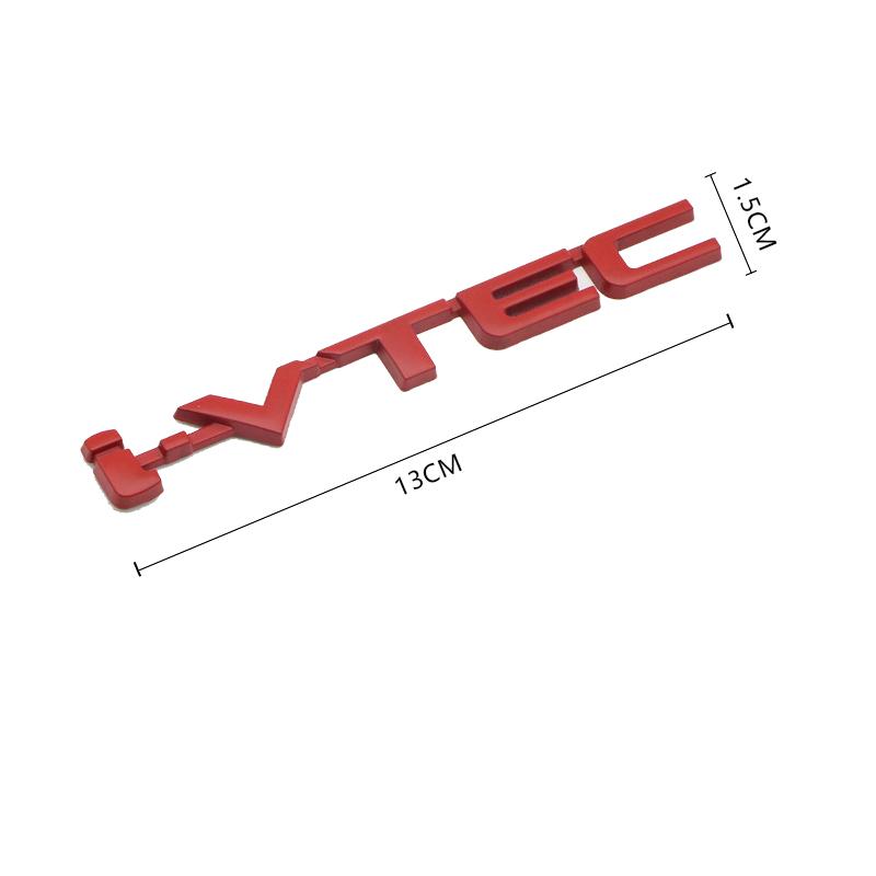 Bil 3D metall i-VTEC VTEC bil bakre bagasjeromskropp emblem-merke klistremerker for Honda CRV City Civic Hornet City Accord Insight