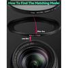 72-77mm Metal Step-Up/Down Ring Adapter Compatible with Mirrorless Cameras DSLR Lens, UV CPL ND Filter Thread Converter, Black