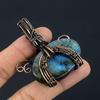 Labradorite Pendant, Handmade Gemstone 999 Copper Wire Wrapped Pendant Antique Jewelry, For Gift Silver Jewelry