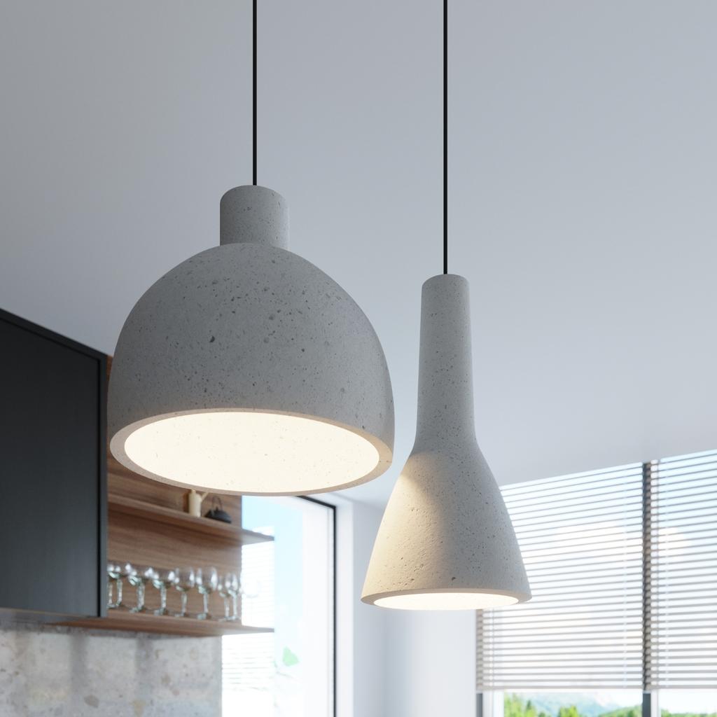 Lampa Wisząca Empoli 1 E27 Szary Beton Sollux Sl.0280