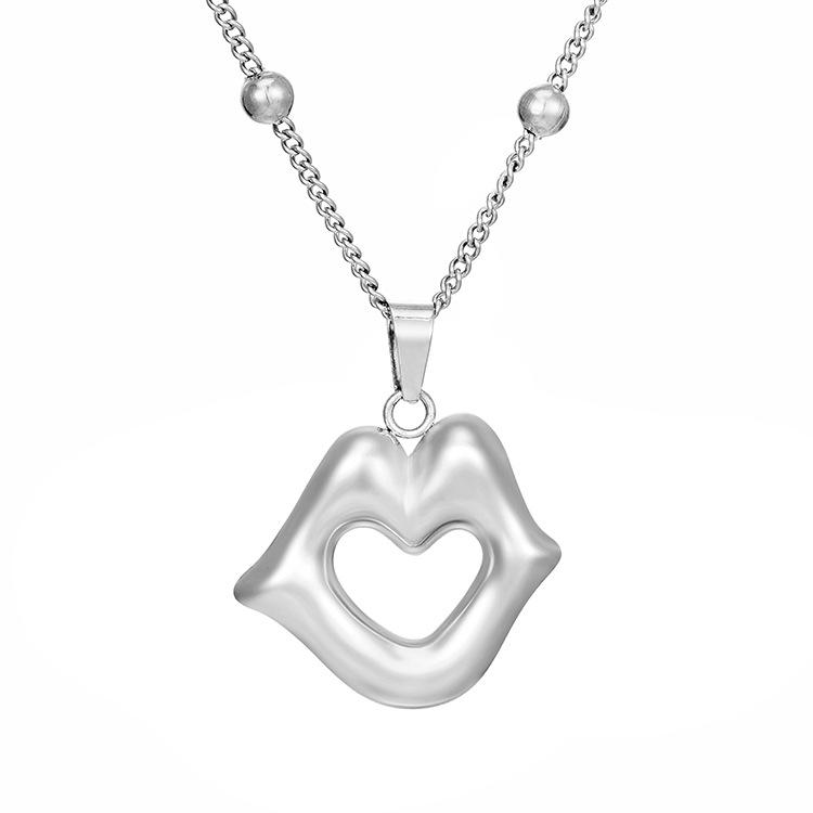 Grenzüberschreitende europäische und amerikanische Ins Internet Celebrity Fashion Beliebte 18 Karat Gold Edelstahl Anhänger Damen Halskette Beliebte Halskette Schmuck