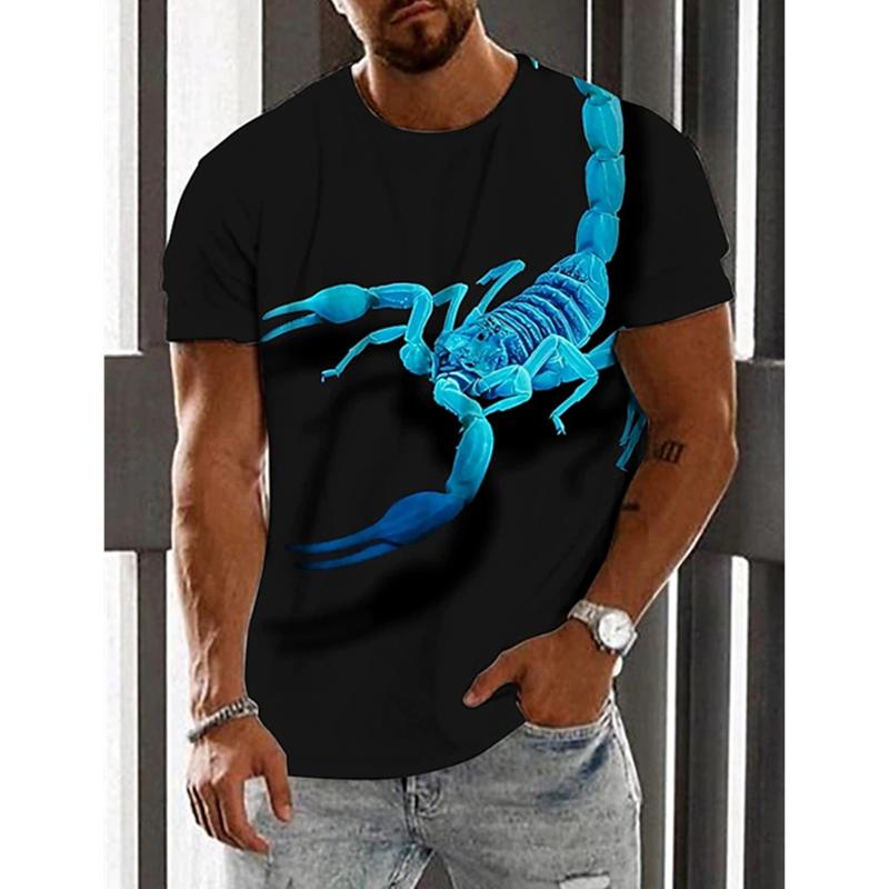 Fashion Men's Summer Fun T-Shirts Cute Funny Frog Graphics 3D Printing Short Sleeves Casual Harajuku Style Street Style Clothing