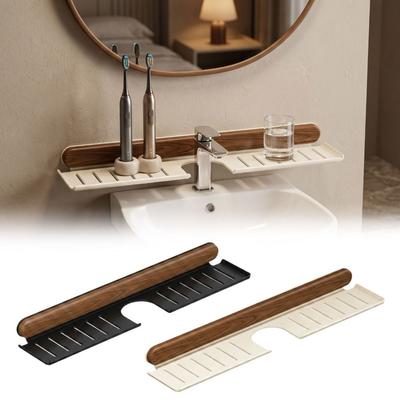 Without Holes Drilled Wall-Mounted Shelf Large Capacity Washroom Storage Shelf  Household