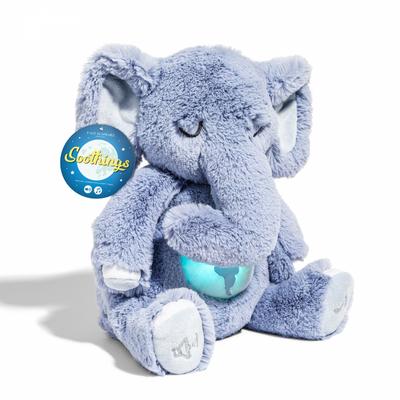 Toytron FAO Schwarz - Elefante Adormecido Pelúcia com Luz Noturna de Ninar