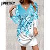 JPNTKY Fashion Autumn Winter Long Sleeve V-Neck Casual Dresses
