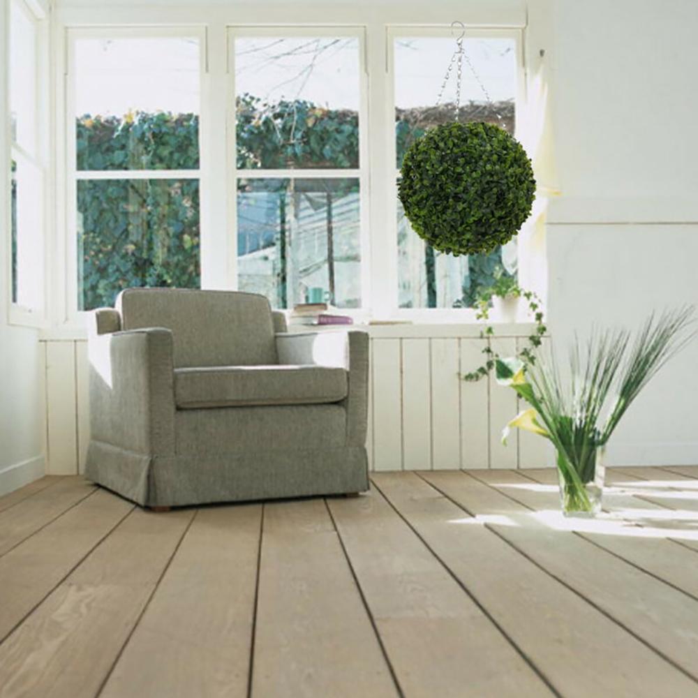 Artificial Plastic Leaf Effect Topiary Tree Ball Hanging for Home Decor