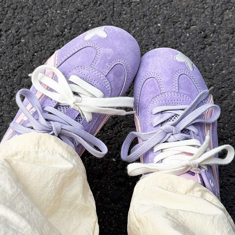 Argand Training Shoes New Autumn Round Head Mint Green Racing Shoes Versatile Flat-bottomed Casual Sports Shoes