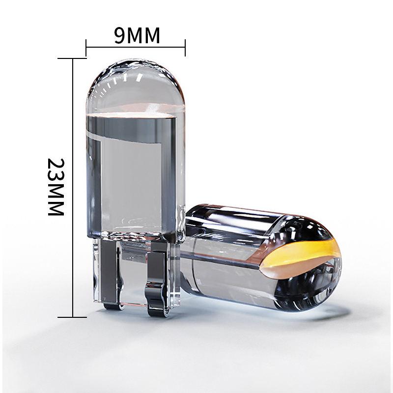 11pcs W1W LED T11 Car Lights Accessories COB Glass Interior Parts Bulbs 6111K White Auto License Plate Lamp Dome Read Light 11V