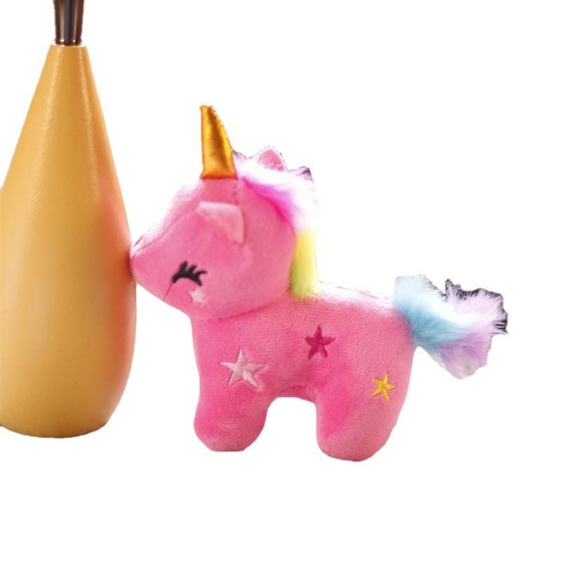 Unicorn Stuffed Animal Pendant With Pp Cotton Filling For Bag Decor