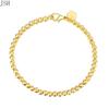 Für Frauen Kupfer 4mm Perle Goldfarbene Kette Armband Niedlich Hochzeit Dame Mode Anhänger Schmuck Geburtstagsgeschenk