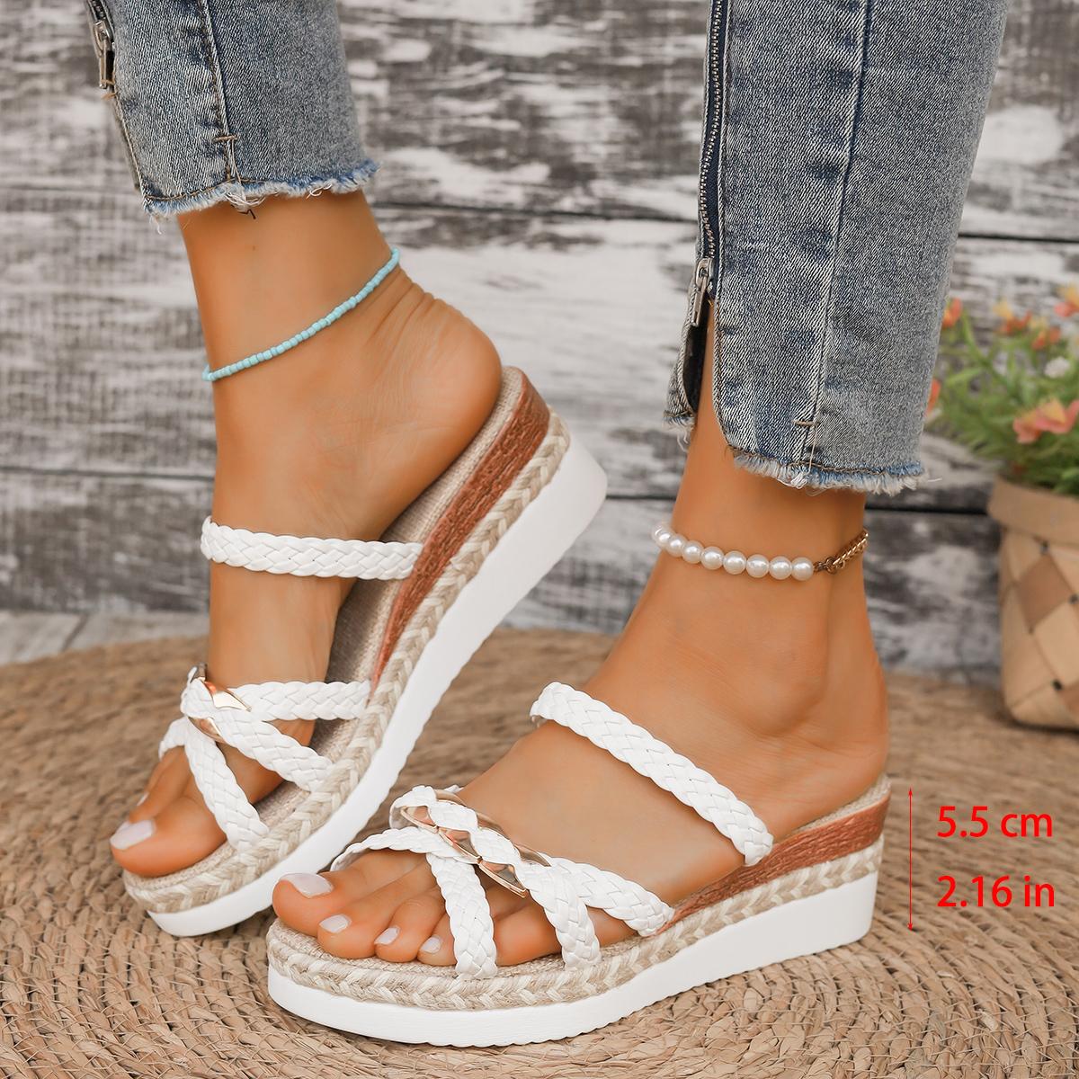 

Летние новые модные и универсальные простые тапочки с толстым каблуком и рыбьим ртом 2024 года продаются как горячие пирожки женские сандалии 43 покинуть белый