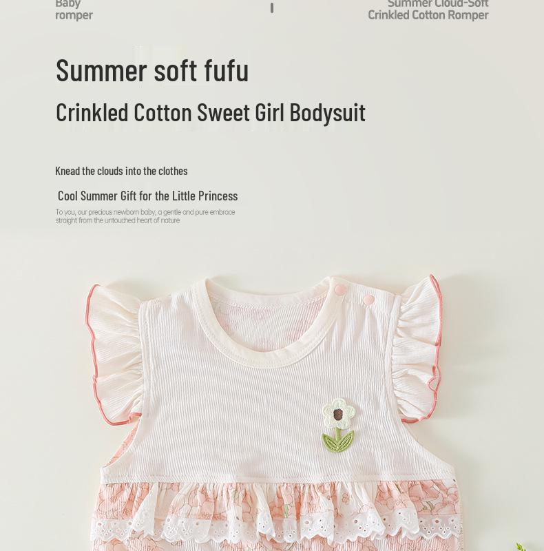 A-Class Pure Cotton Sleeveless Baby Summer Romper - Thin One-Piece Infant & Toddler Outerwear