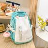 Stylish Color-Blocked Student Backpack