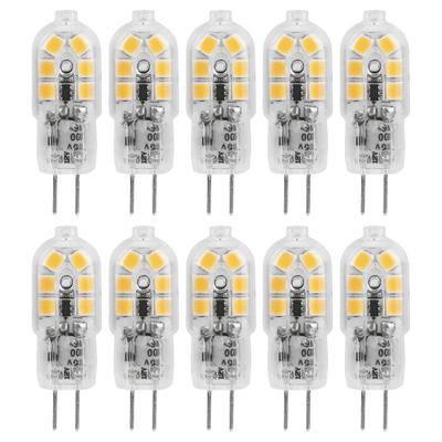 10Pcs Bi Pin Bulbs 12LED 1.2W G4 LED Bulb for Ceiling Lamp Wall Light Desk Lamps 12V