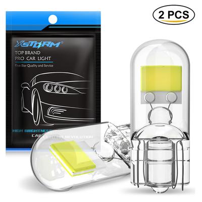 2 szt. Najnowsza żarówka LED T10 W5W Sapphire COB Drive-Free Led żarówka klinowa 168 194 Led 5w5 wnętrze samochodu lampa kopułkowa do czytania Super jasne 12V światła samochodowe 6000K