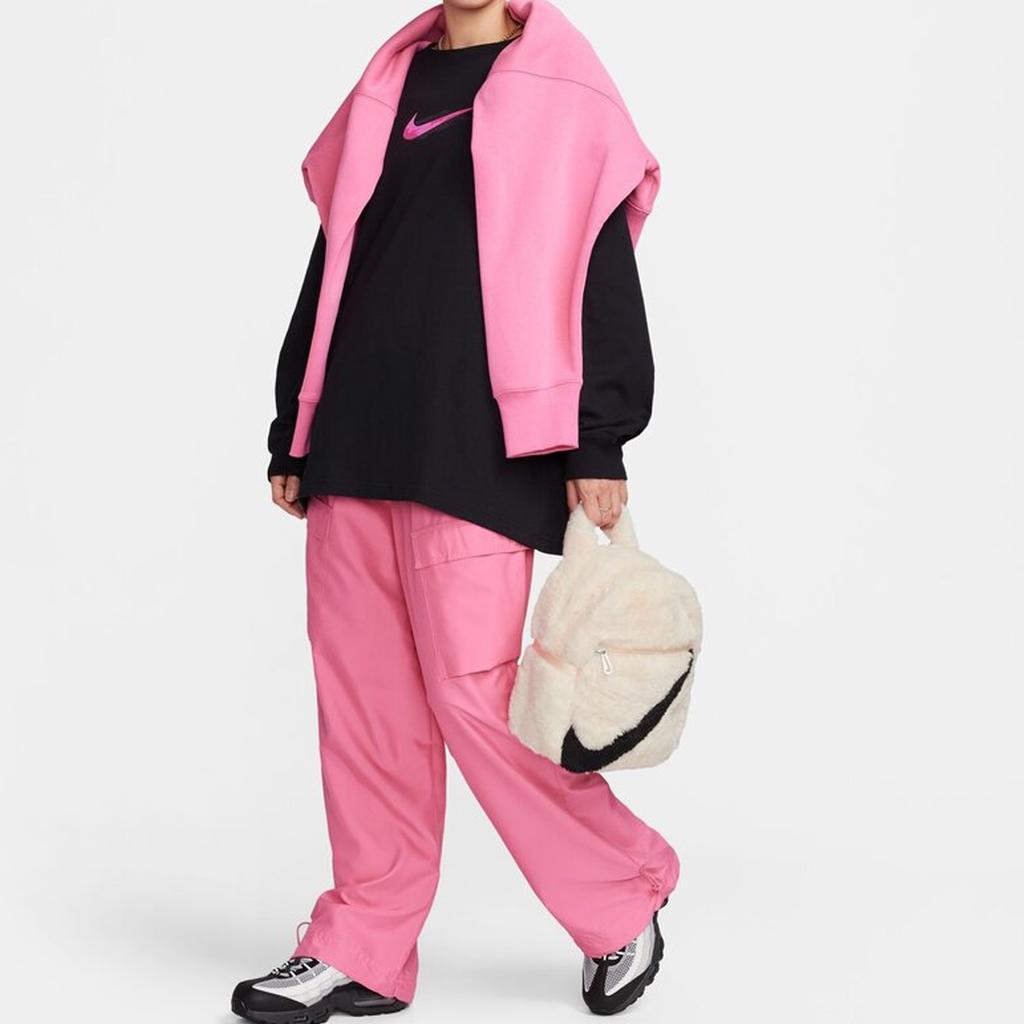 New Nike Sportswear Futura 365 Faux Fur Mini Backpack 6L Guava Ice/Guava Ice/Black FB3049-838