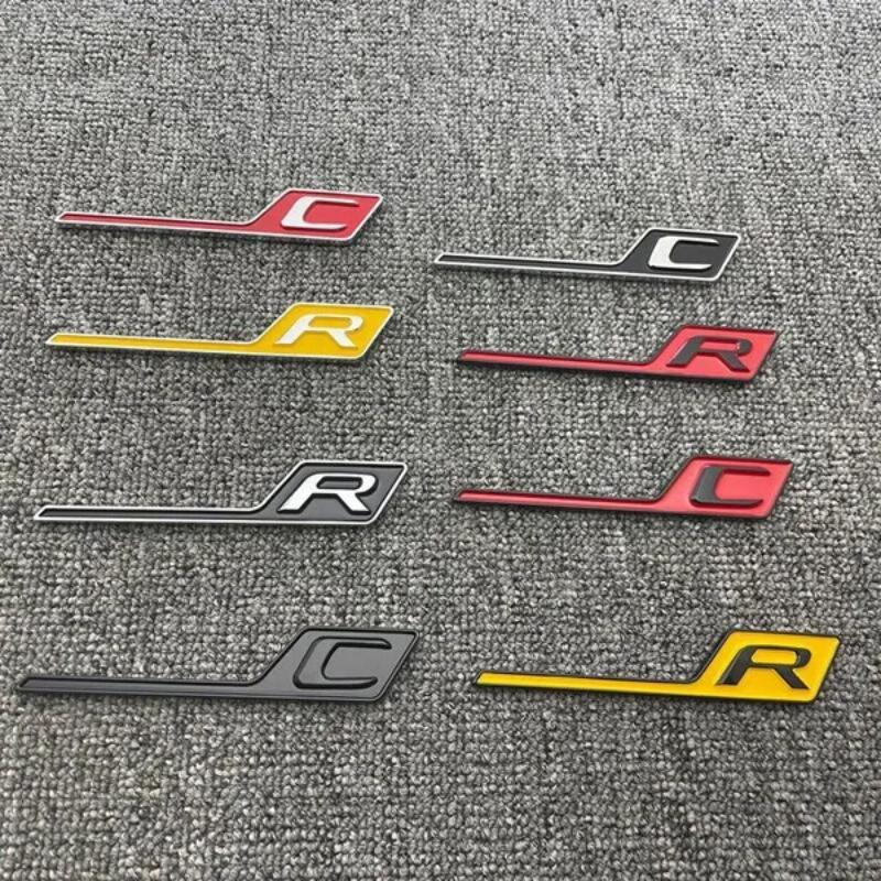 Car Sticker R S C Emblem Trunk Badge Decal for  GT GT43 GT50 GTR GTS GTC C63S E63S GLC63S GLE63S etc.