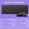 SUNSONNY Wireless Keyboard and Mouse Set Chocolate Silent Office Typing Desktop Laptop Keyboard and Mouse