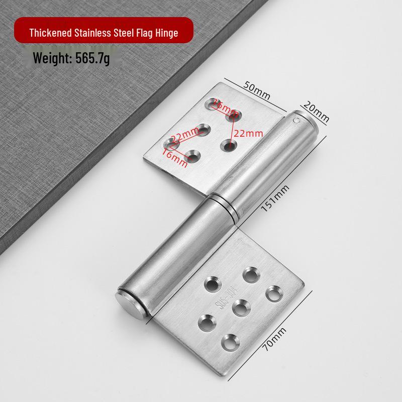 Removable 304 Stainless Steel Flag Hinge for Bathroom and Fire Doors
