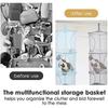 Hanging Storage Net Hanging Plush Toy Storage Rack Four-Tier Foldable Hanging Storage Basket 2 Pieces