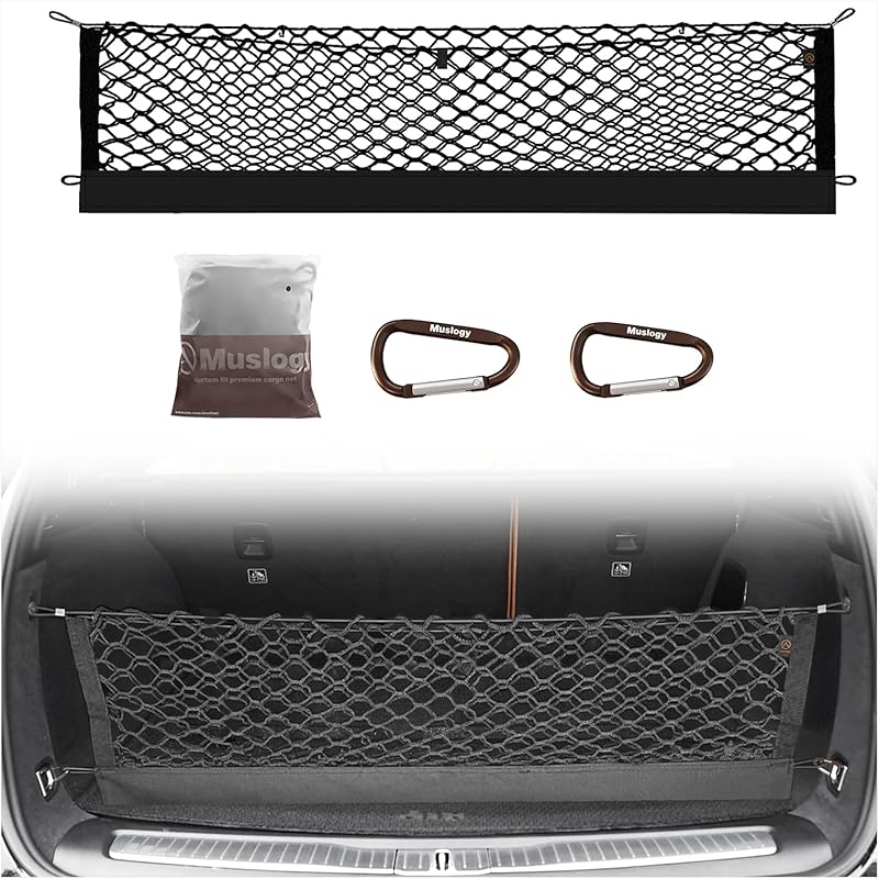 Muslogy Truck Bed Cargo Net Compatible With Honda Ridgeline 2017-2024 2025 Accessories Storage Organizer Pickup Truck Bed Envelope Style Cargo Net