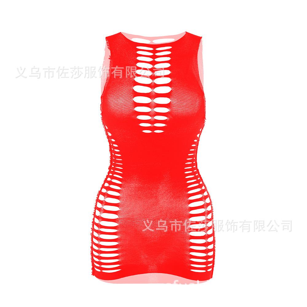 Sex Underwear Stockings Mesh Coat Hip Skirt Hollow Onesie
