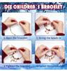 DIY Christmas Snowflake & Santa Puzzle Beaded Bracelet Set for Children & Women