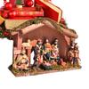 Wooden Christmas Nativity Set Religious Holy Family Figurines Centerpiece Ornaments Wooden Nativity Scene Manger Decorations