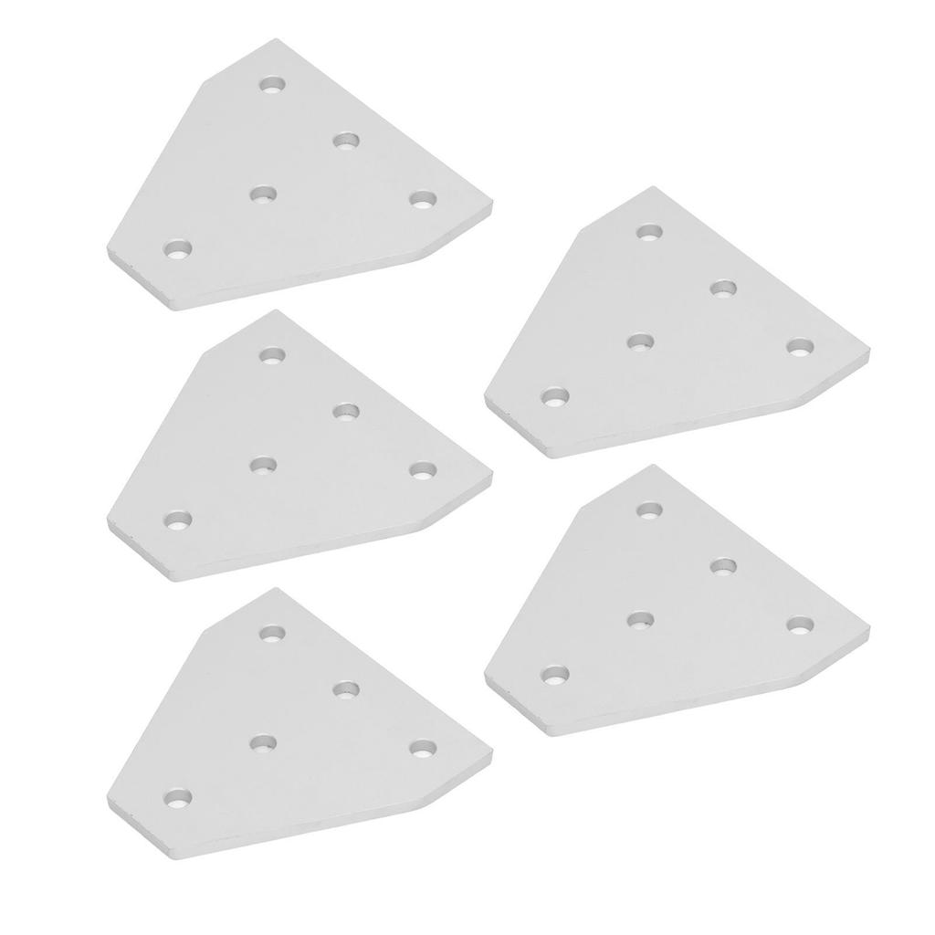 5Pcs Tie Plate 5 Holes Aluminum Robust Reinforced Connecting Mending Plate for Furniture Mechanical Industry 4040T