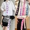 Star Gradient Neck Tie for Women Sweet Decorative Soft Neck Scarf Trendy Necktie for Theme Party Cosplay Accessories